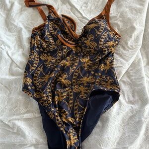 NWT Robin Piccone - Women's Navy One-Piece Swimsuit